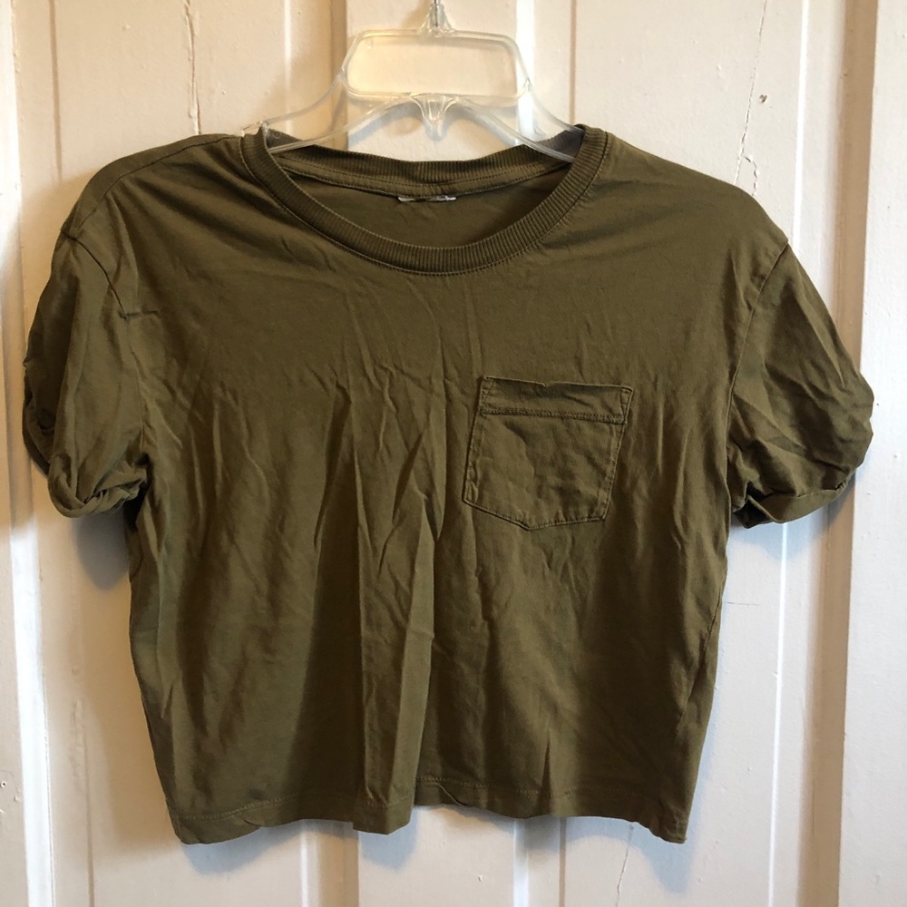 Dark Green Cropped Tee